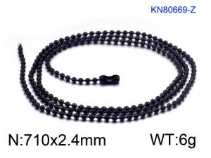 Stainless Steel Black-plating Necklace - KN80669-Z