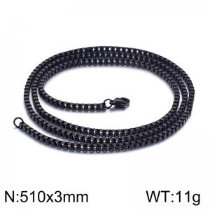 Stainless Steel Black-plating Necklace - KN80670-Z