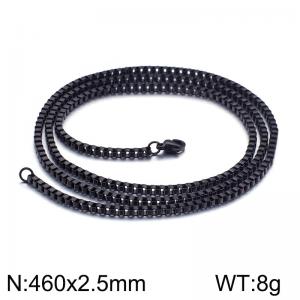 Stainless Steel Black-plating Necklace - KN80672-Z