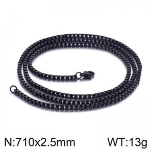 Stainless Steel Black-plating Necklace - KN80673-Z