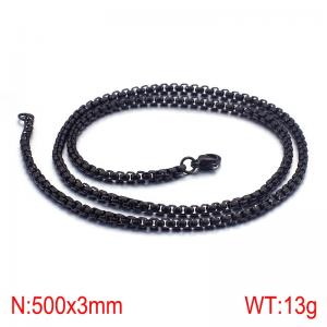 Stainless Steel Black-plating Necklace - KN80674-Z