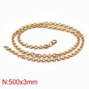 Staineless Steel Small Gold-plating Chain - KN80681-Z
