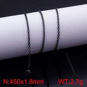 Stainless Steel Black-plating Necklace - KN80684-Z