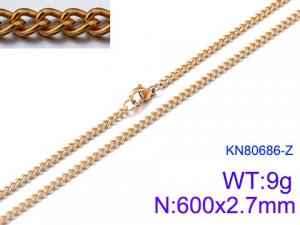 Staineless Steel Small Gold-plating Chain - KN80686-Z