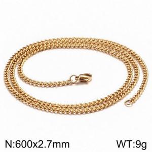 Staineless Steel Small Gold-plating Chain - KN80686-Z