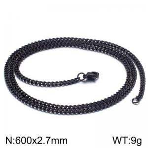 Stainless Steel Black-plating Necklace - KN80687-Z