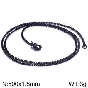 Stainless Steel Black-plating Necklace - KN80690-Z