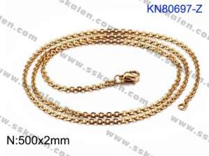 Staineless Steel Small Gold-plating Chain - KN80697-Z