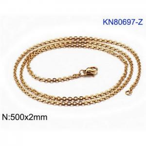 Staineless Steel Small Gold-plating Chain - KN80697-Z