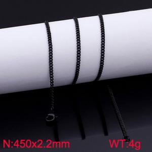 Stainless Steel Black-plating Necklace - KN80703-Z