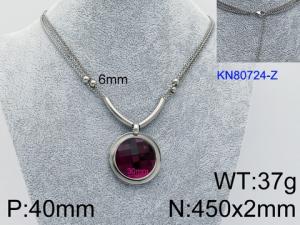 Stainless Steel Necklace - KN80724-Z