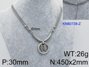 Stainless Steel Necklace - KN80738-Z