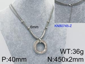 Stainless Steel Necklace - KN80745-Z