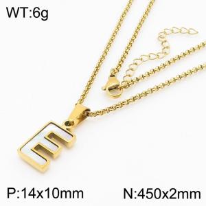 SS Gold-Plating Necklace - KN81209-K