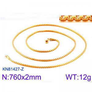 Staineless Steel Small Gold-plating Chain - KN81427-Z