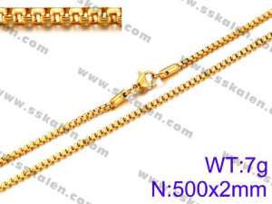 Staineless Steel Small Gold-plating Chain - KN81432-Z