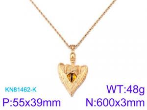 SS Gold-Plating Necklace - KN81462-K