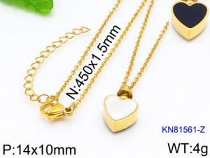 SS Gold-Plating Necklace - KN81561-Z