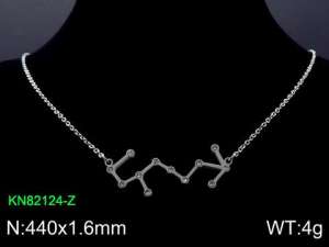 Stainless Steel Stone Necklace - KN82124-Z