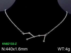 Stainless Steel Stone Necklace - KN82133-Z