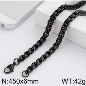 Stainless Steel Black-plating Necklace - KN82178-Z
