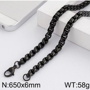 Stainless Steel Black-plating Necklace - KN82182-Z