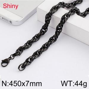 Stainless Steel Black-plating Necklace - KN82198-Z