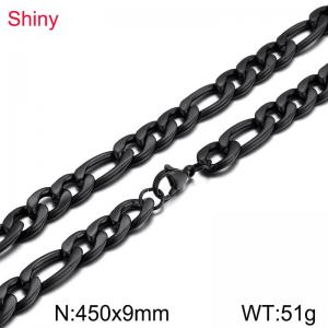 Stainless Steel Black-plating Necklace - KN82233-Z
