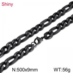 Stainless Steel Black-plating Necklace - KN82234-Z