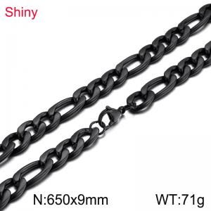 Stainless Steel Black-plating Necklace - KN82237-Z