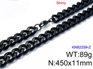 Stainless Steel Black-plating Necklace - KN82253-Z