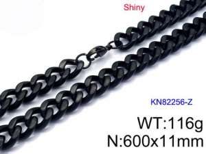 Stainless Steel Black-plating Necklace - KN82256-Z