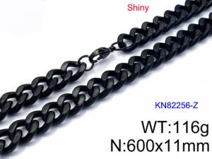 Stainless Steel Black-plating Necklace - KN82256-Z