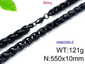 Stainless Steel Black-plating Necklace - KN82295-Z