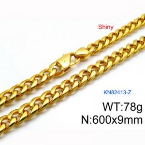 SS Gold-Plating Necklace - KN82413-Z