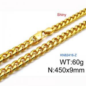 SS Gold-Plating Necklace - KN82416-Z