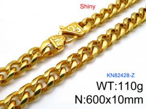 SS Gold-Plating Necklace - KN82428-Z