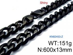 Stainless Steel Black-plating Necklace - KN82453-Z