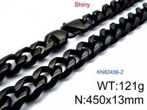 Stainless Steel Black-plating Necklace - KN82456-Z