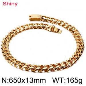 SS Gold-Plating Necklace - KN82469-Z