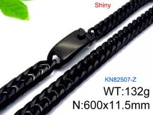 Stainless Steel Black-plating Necklace - KN82507-Z