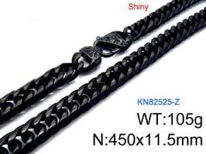Stainless Steel Black-plating Necklace - KN82525-Z