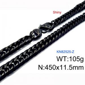 Stainless Steel Black-plating Necklace - KN82525-Z