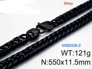 Stainless Steel Black-plating Necklace - KN82526-Z