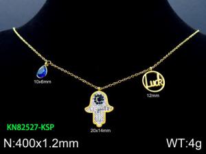 SS Gold-Plating Necklace - KN82527-KSP