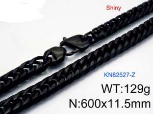 Stainless Steel Black-plating Necklace - KN82527-Z