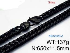 Stainless Steel Black-plating Necklace - KN82528-Z