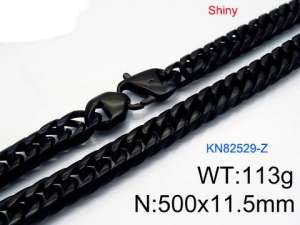 Stainless Steel Black-plating Necklace - KN82529-Z