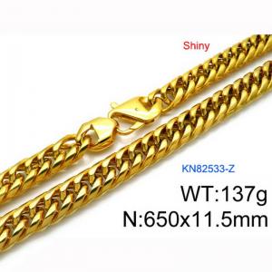SS Gold-Plating Necklace - KN82533-Z