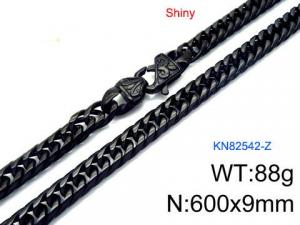 Stainless Steel Black-plating Necklace - KN82542-Z